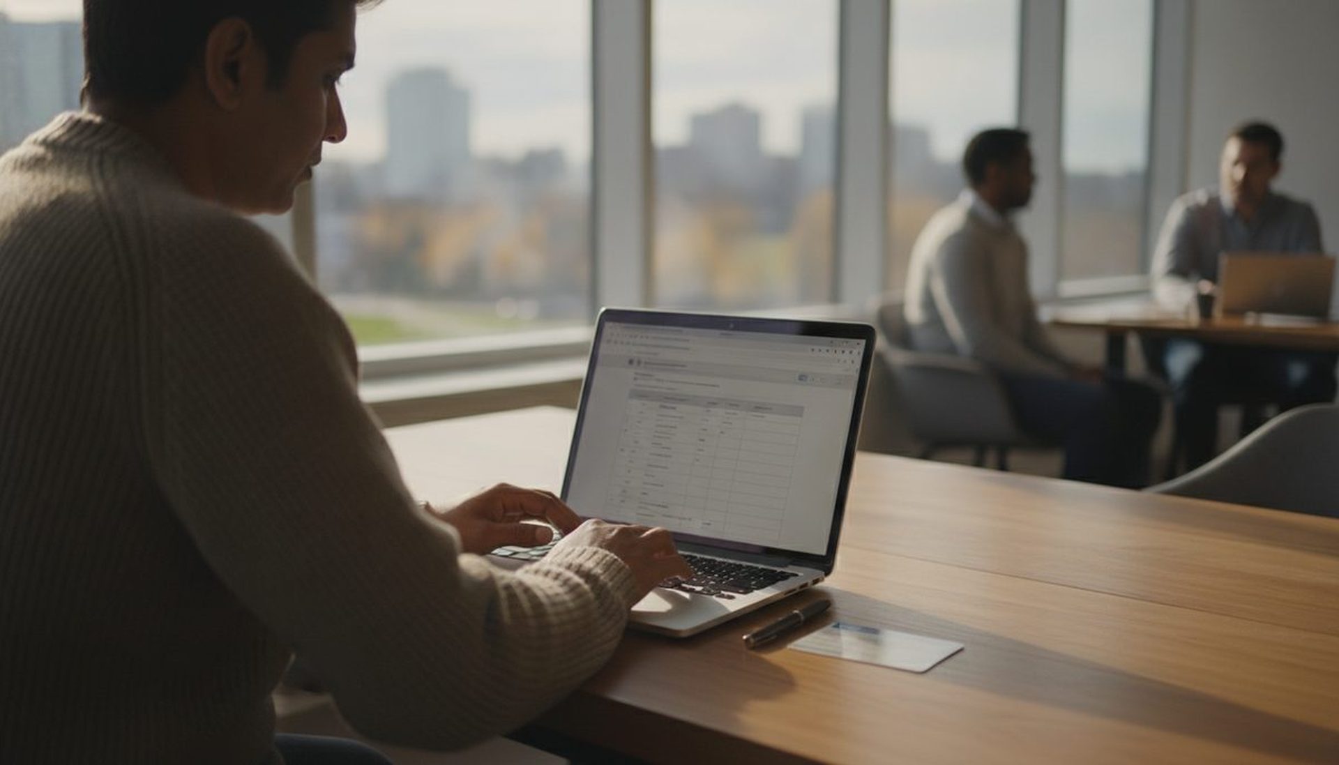 A person checking an immigration consultant licence on the public register