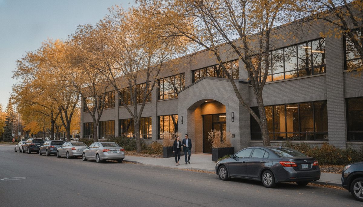 Exterior of a professional office building in Edmonton